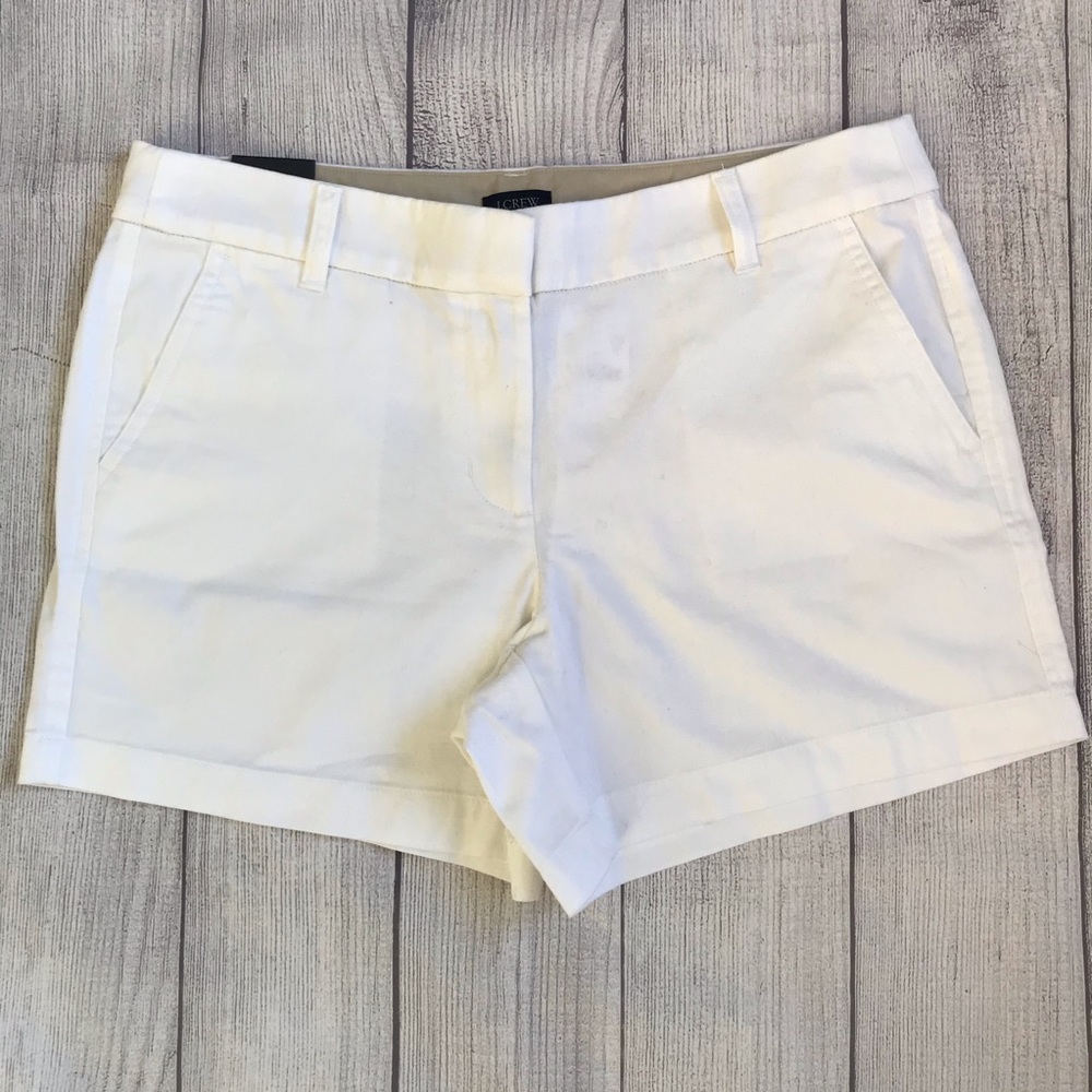 ***SOLD***NWT J. Crew White Chino Shorts - Picture 2 of 5